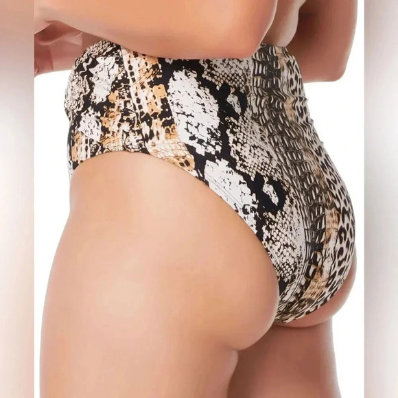 Bleu Rod Beattie Ring Banded Halter Bikini Top and Bottom - Picture 5 of 9